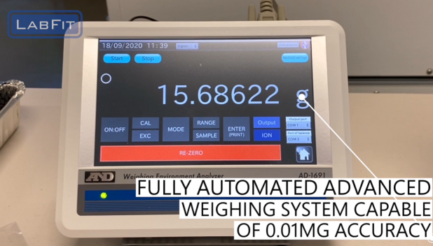 Célula de pesaje de precisión con una resolución de 0,01 mg